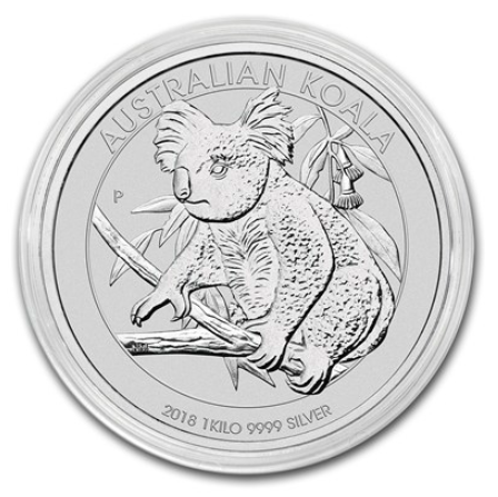 2018澳洲無尾熊銀幣(1 kg)(全新，未流通)